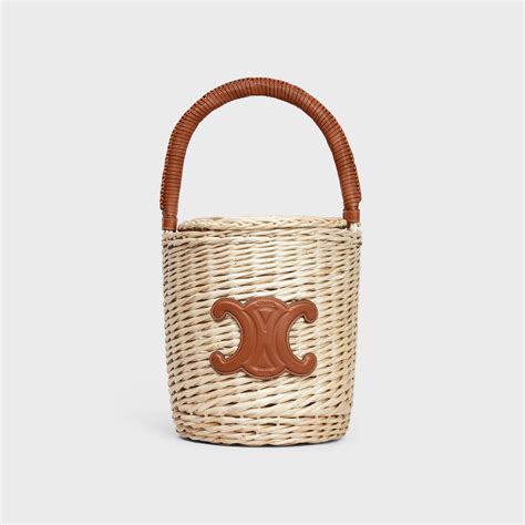 celine wicker bag|BASKET IN WICKER AND CALFSKIN .